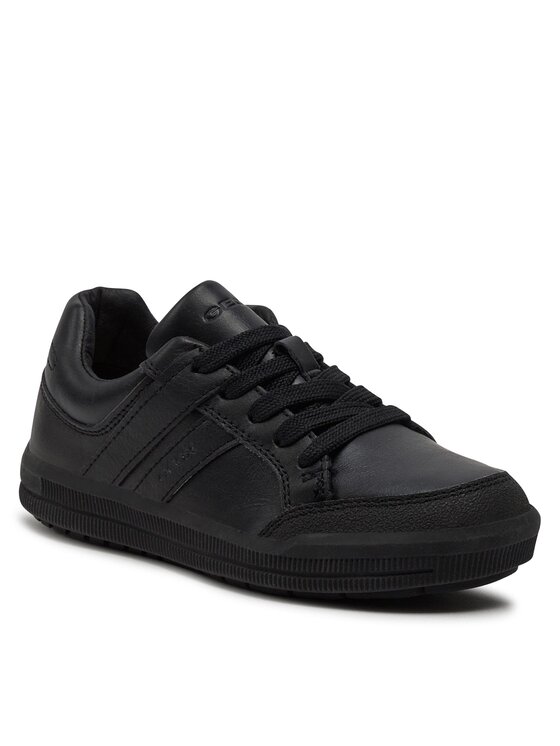 Geox Kids' J Arzach Black Breathable Low-Top Athletic Sneakers for Boys