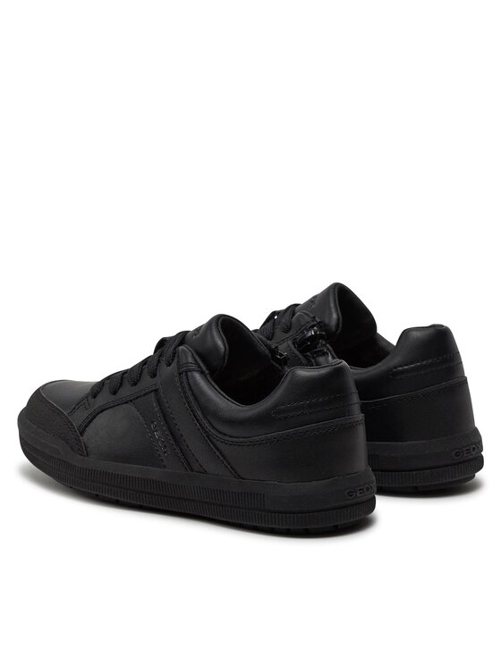 Geox Kids' J Arzach Black Breathable Low-Top Athletic Sneakers for Boys