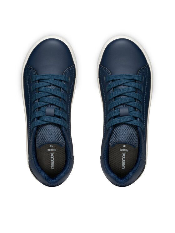 Geox Boys' J Eclyper J55LSB Breathable Dark Blue Athletic Sneakers