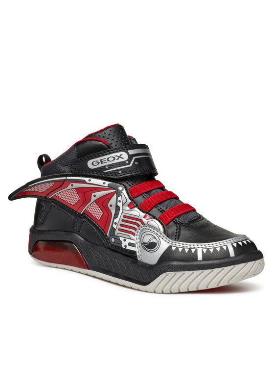 Geox J Inek Boy Black Athletic Sneakers: Breathable, Durable, Stylish Kids' Footwear