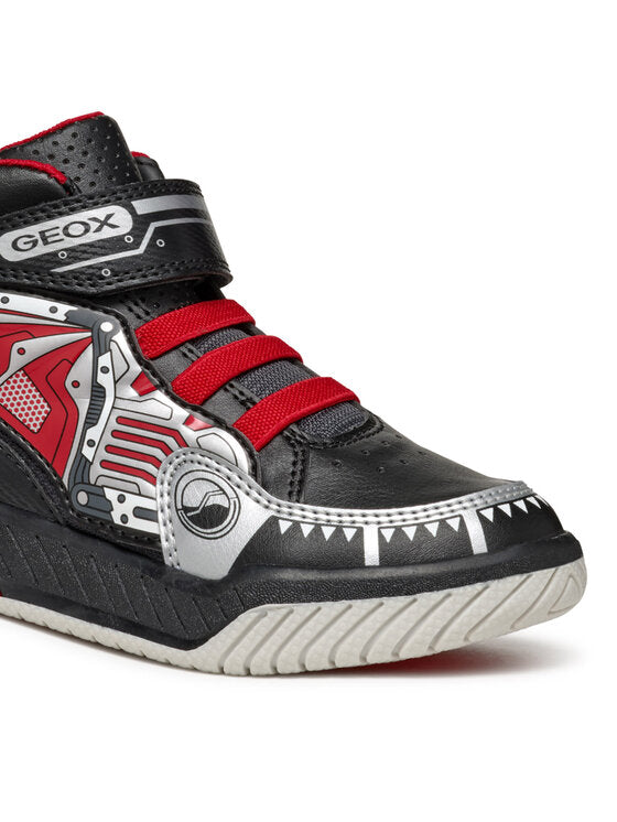 Geox J Inek Boy Black Athletic Sneakers: Breathable, Durable, Stylish Kids' Footwear