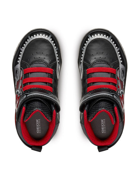 Geox J Inek Boy Black Athletic Sneakers: Breathable, Durable, Stylish Kids' Footwear
