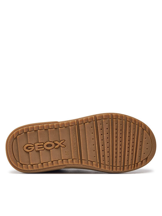 Geox Theleven Boy's Black Athletic Sneakers: Easy Hook-Loop, Breathable Comfort