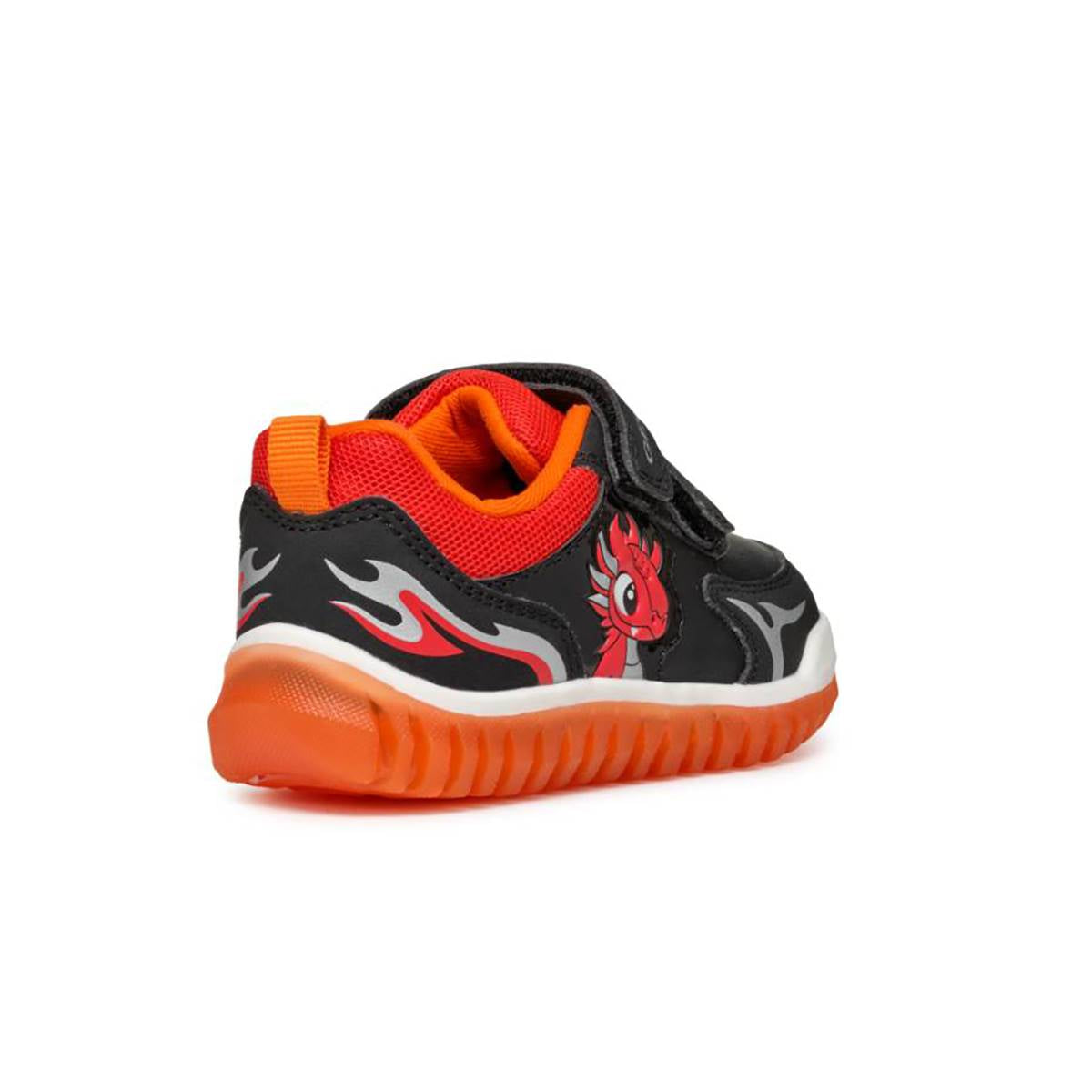 Geox Light Dragon 2V Kids Trainers: Light-Up, Velcro Closure, Breathable Comfort