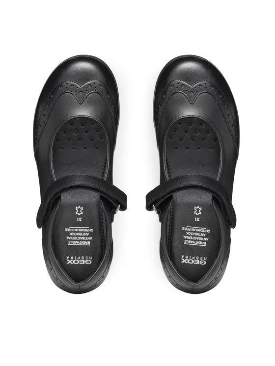 Geox Black Ballet School Shoes for Girls J46MDH