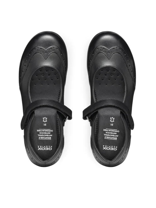 Geox Black Ballet School Shoes for Girls J46MDH