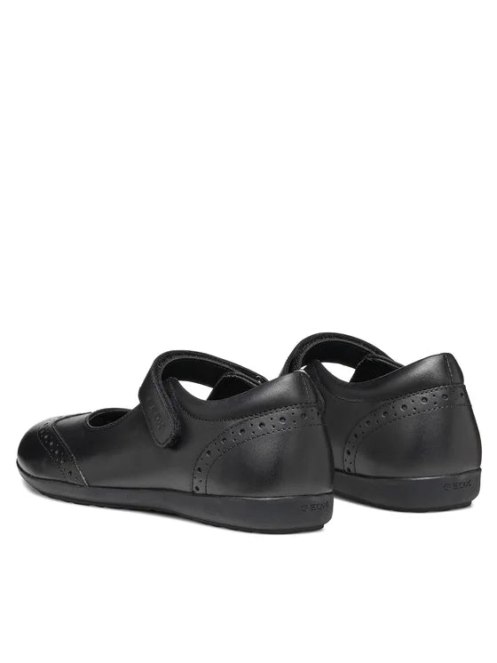 Geox Black Ballet School Shoes for Girls J46MDH