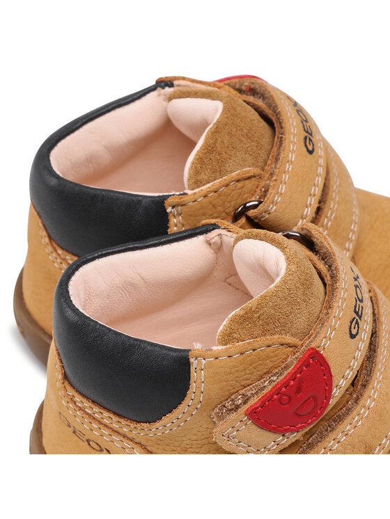 Geox B Macchia Kids' Brown Ankle Boots - Breathable, Comfortable, Durable