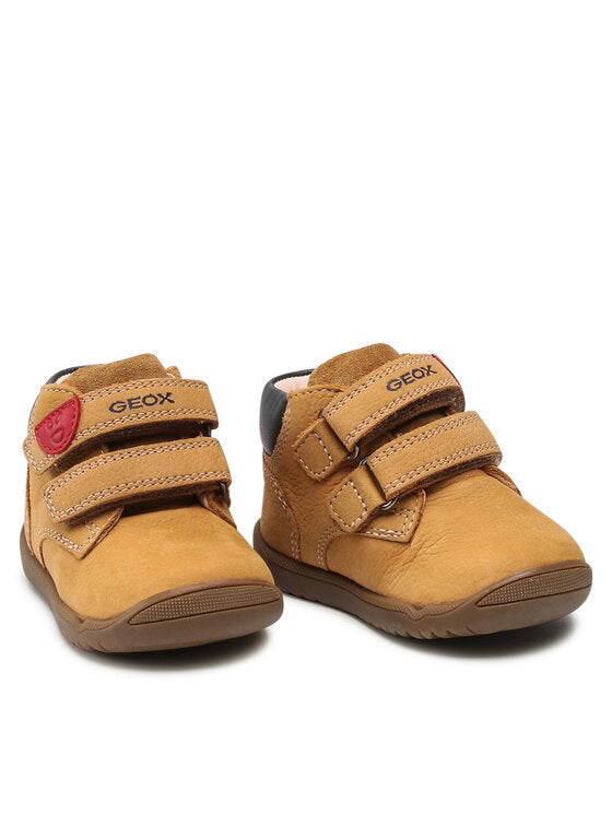 Geox B Macchia Kids' Brown Ankle Boots - Breathable, Comfortable, Durable
