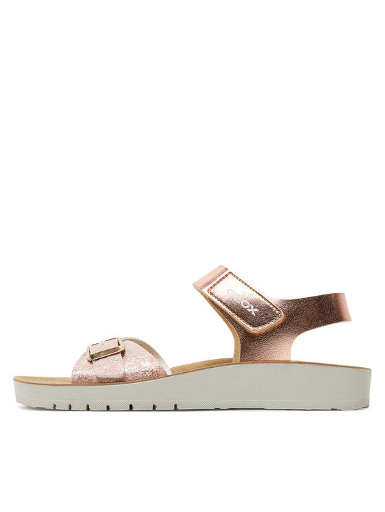 Geox J Sandal Costarei Girls' Pink Breathable Summer Comfort Sandals