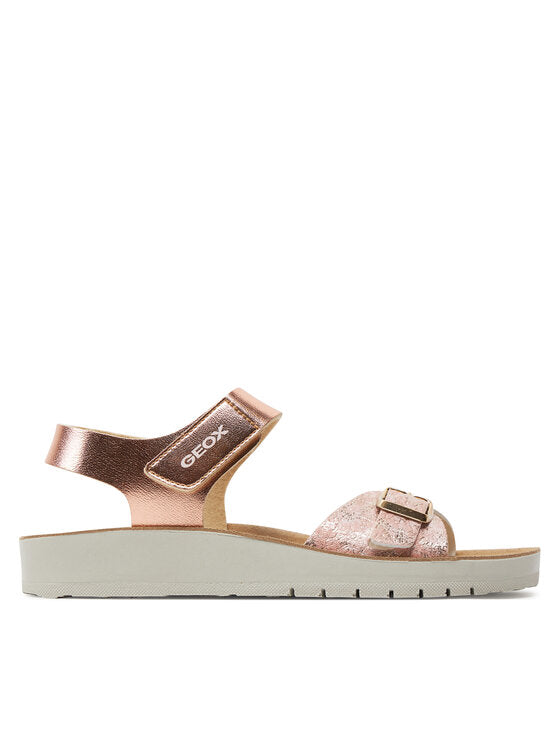 Geox J Sandal Costarei Girls' Pink Breathable Summer Comfort Sandals