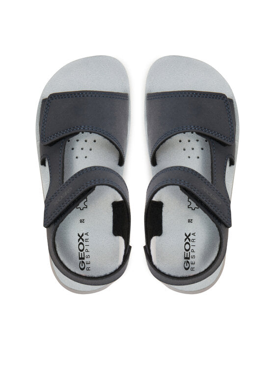 Geox Kids' Lightfloppy J45GQE Dark Blue Adjustable Breathable Comfort Sandals