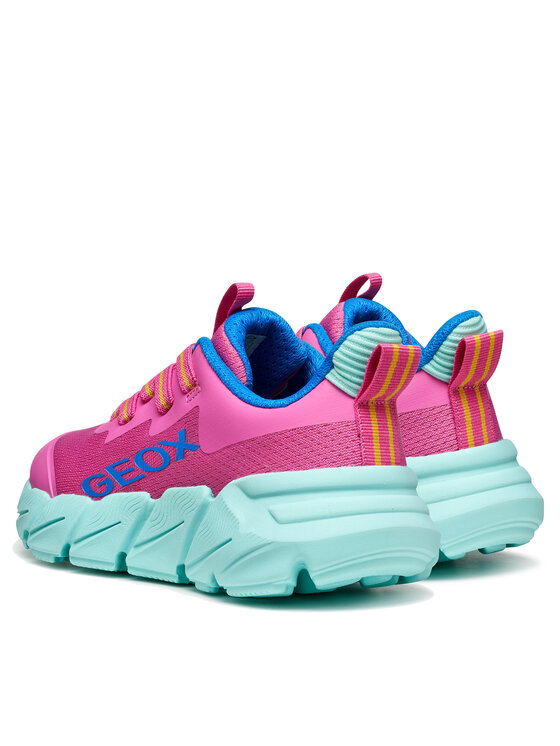 Geox J Flexyper Fast Kids' Pink Breathable Low-Top Sneakers Active Lightweight Design
