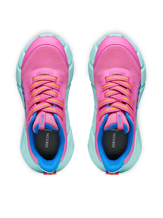 Geox J Flexyper Fast Kids' Pink Breathable Low-Top Sneakers Active Lightweight Design
