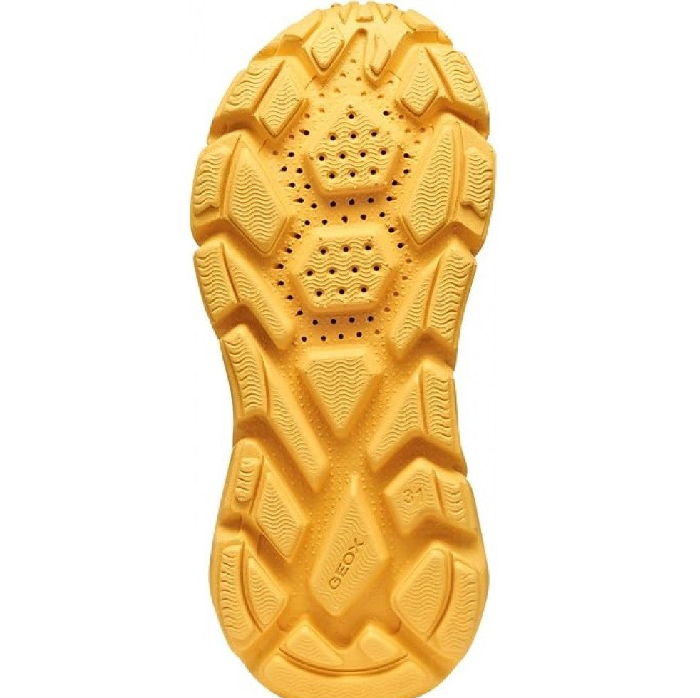 Geox Kids' Flexyper Fast Athletic Boys' Sneakers Black Yellow J46N1A