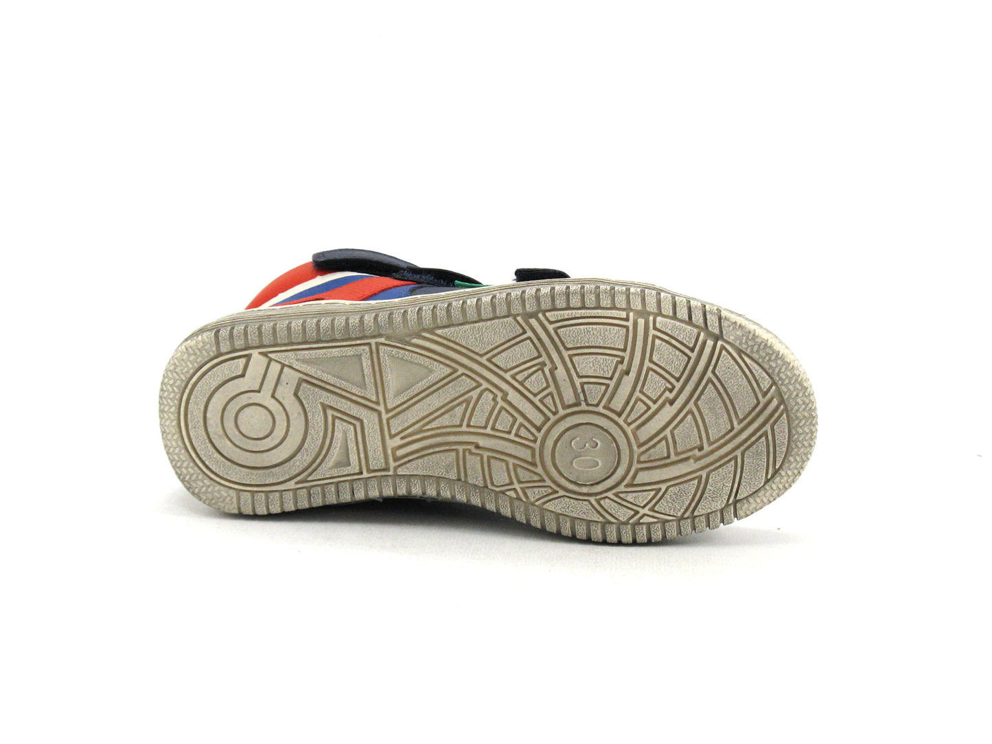 Kickers Lohan Boy's High-Top Sneakers - Navy Red 3 Velcro Straps