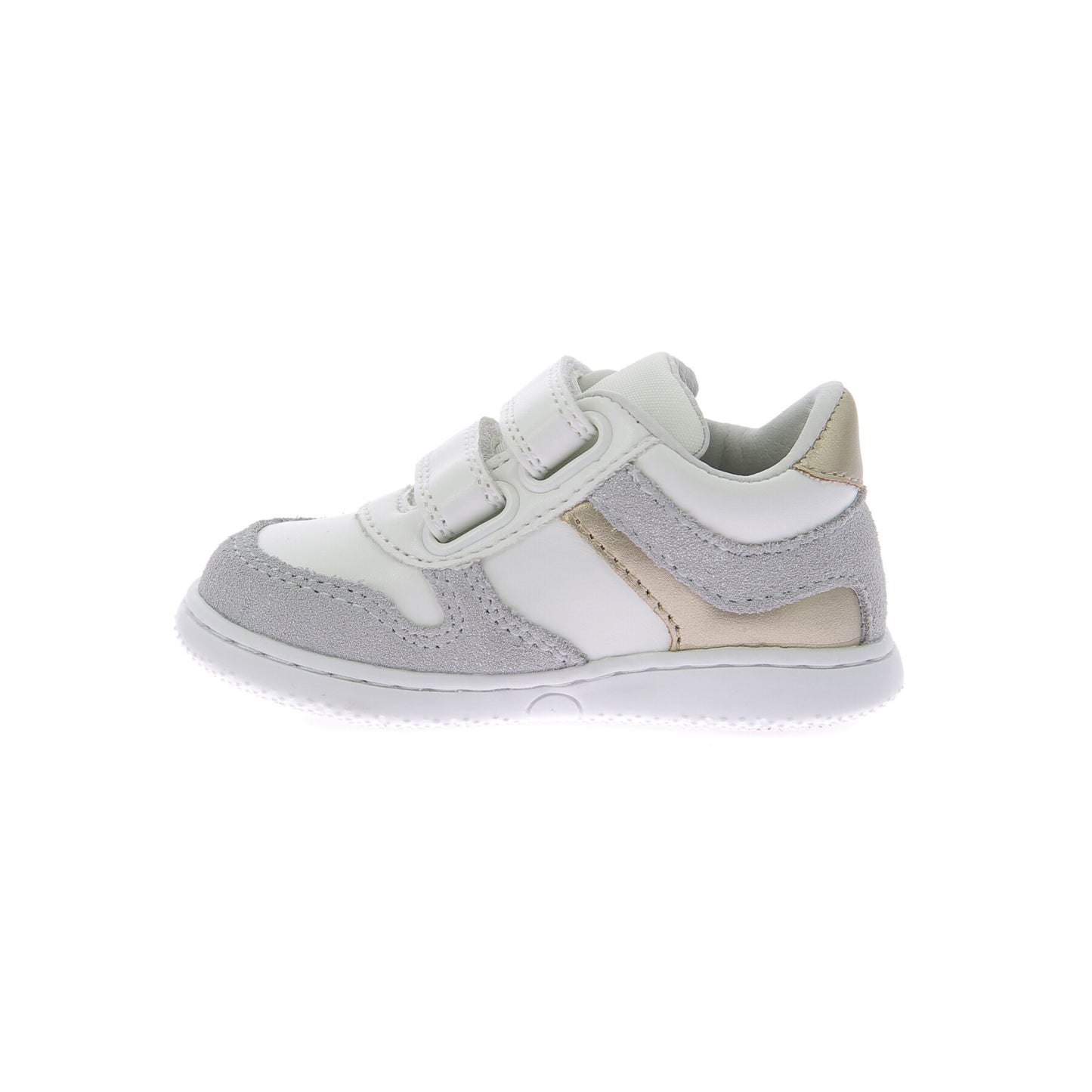 Kickers Kickmotion Silver Baby Girl Trainers - SKU 960554-10-32, Velcro Closure Shoes