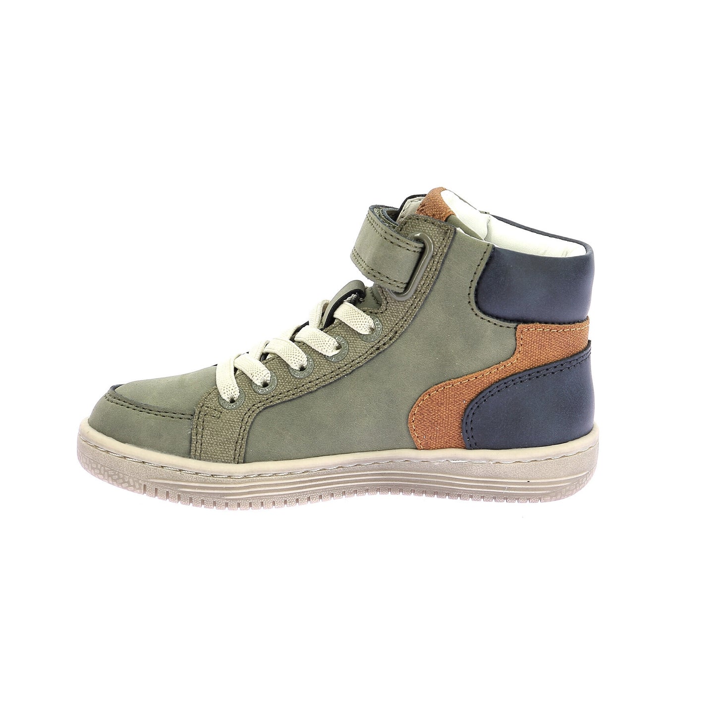 Kickers Lolastic Girls' Khaki Camel Flexible High-Top Junior Sneakers