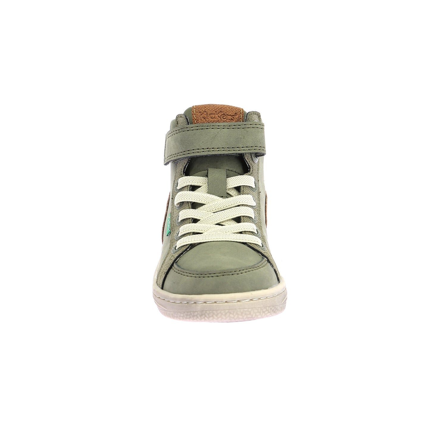 Kickers Lolastic Girls' Khaki Camel Flexible High-Top Junior Sneakers
