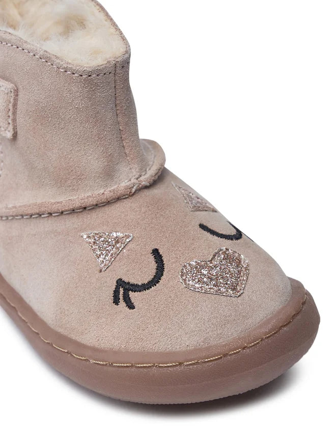 Gioseppo Barefoot Suede Leather Boots Levoca - Fur lining 73554