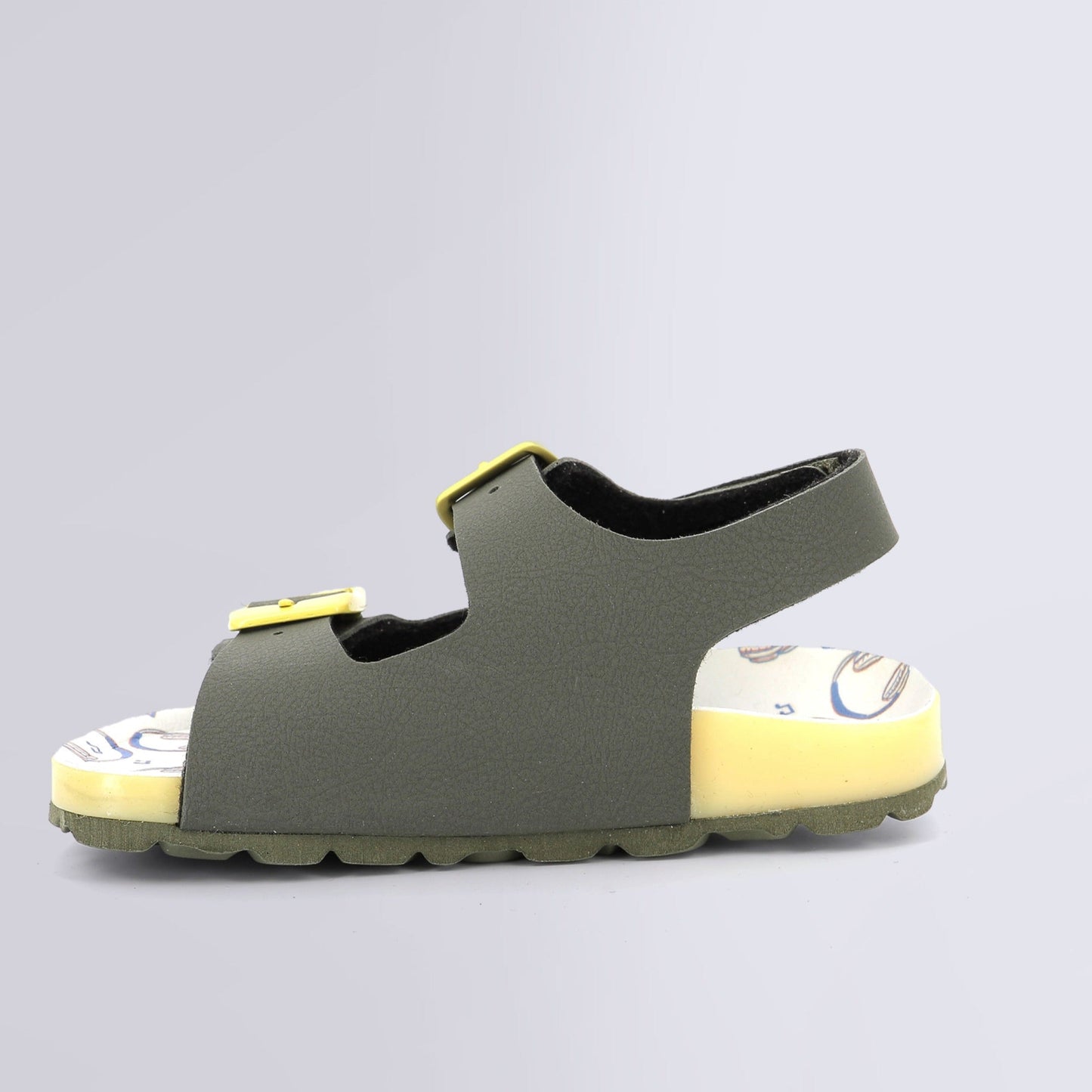 Kickers Kids Anatomical Sandals Boys Khaki Yellow Sunyva