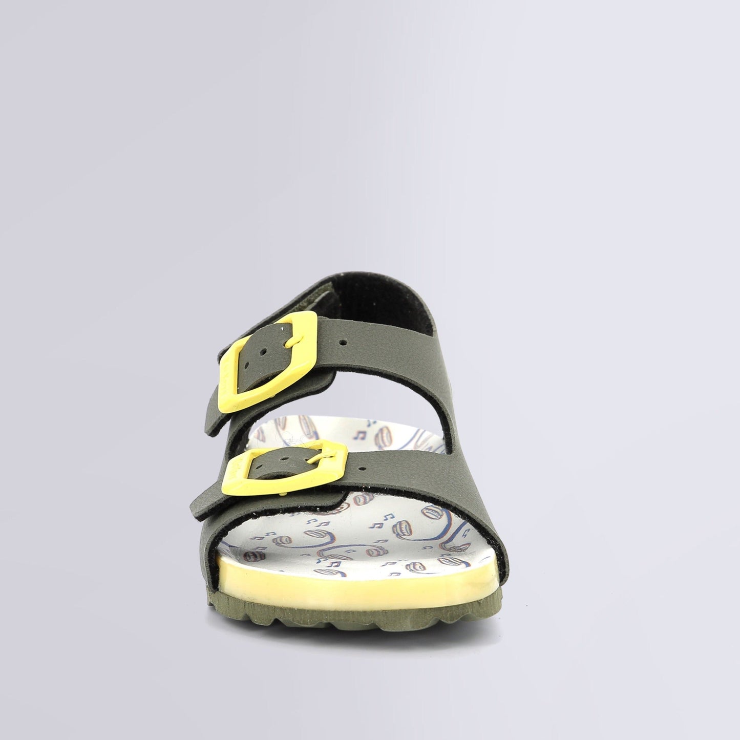 Kickers Kids Anatomical Sandals Boys Khaki Yellow Sunyva