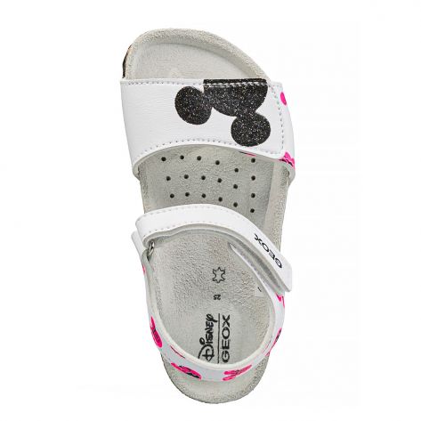 Geox B Sandal Chalki Girl: Comfortable Disney White/Fluofuchsia Kids Sandals