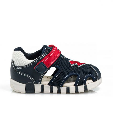 Geox B Sandal Iupidoo Boy Navy/Red Kids' Shoes with Flexy System and Respira Technology