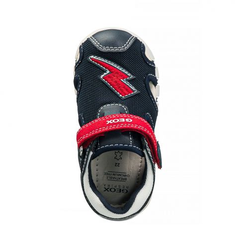 Geox B Sandal Iupidoo Boy Navy/Red Kids' Shoes with Flexy System and Respira Technology