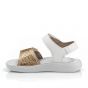 Geox B Sandal Lightfloppy White/Gold Kids' Shoes with Adjustable Velcro Closure