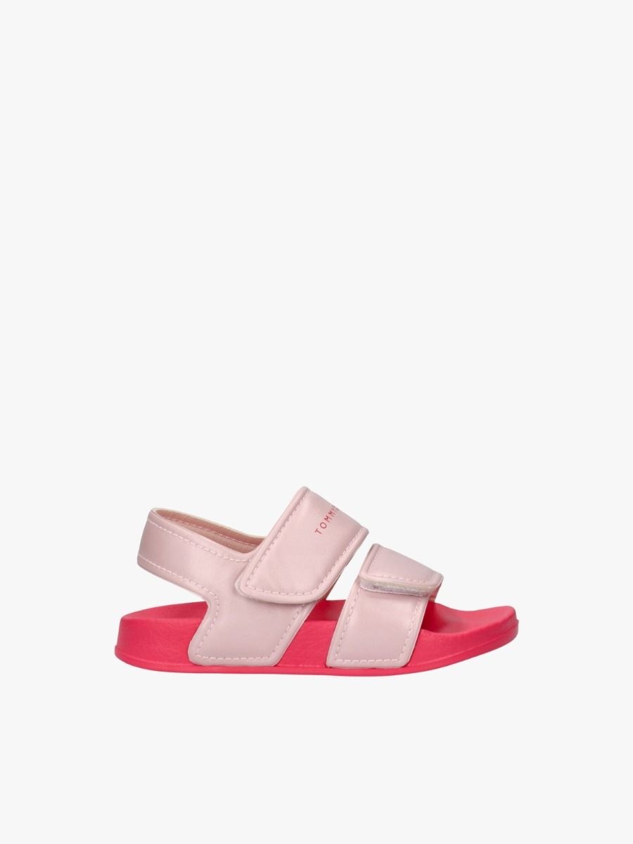 Tommy Hilfiger Kids' Pink Hook-and-Loop Adjustable Sport Sandals