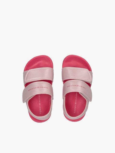 Tommy Hilfiger Kids' Pink Hook-and-Loop Adjustable Sport Sandals