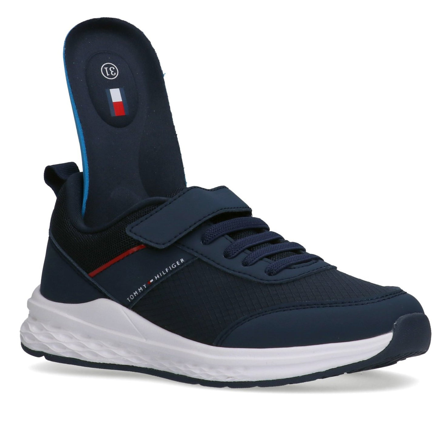 Tommy Hilfiger Kids' Blue Sneakers with Velcro & Elastic Laces (T3X9-34115-1845)
