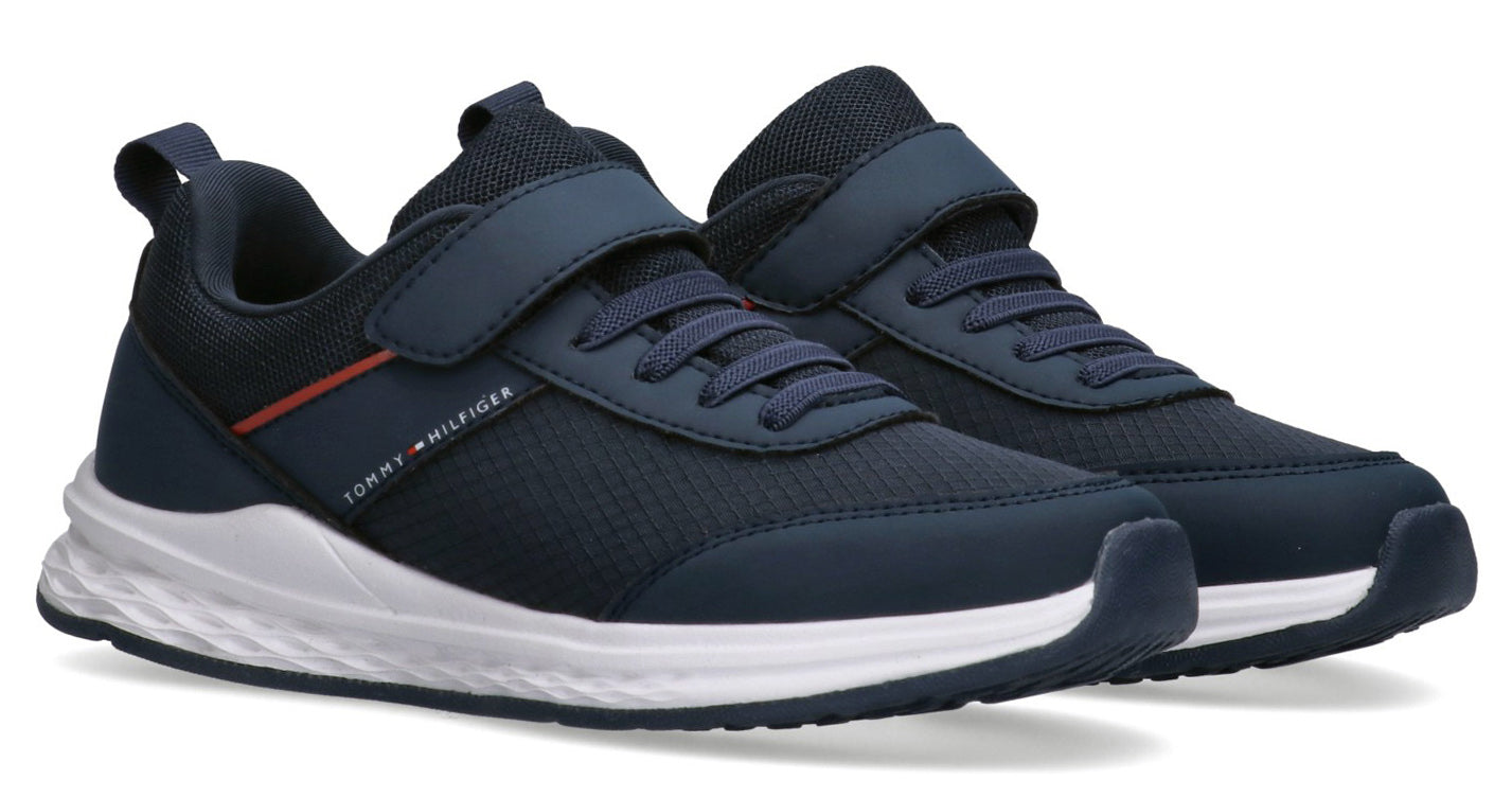 Tommy Hilfiger Kids' Blue Sneakers with Velcro & Elastic Laces (T3X9-34115-1845)