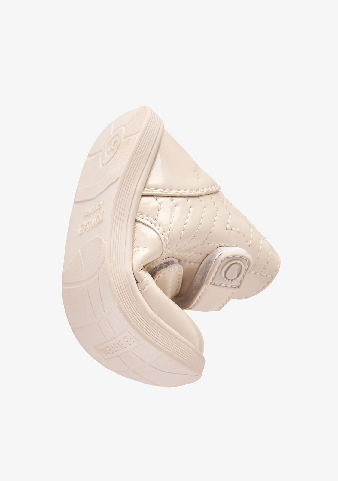 Soft Beige Star-Design Flexible Baby Booties for First Steps