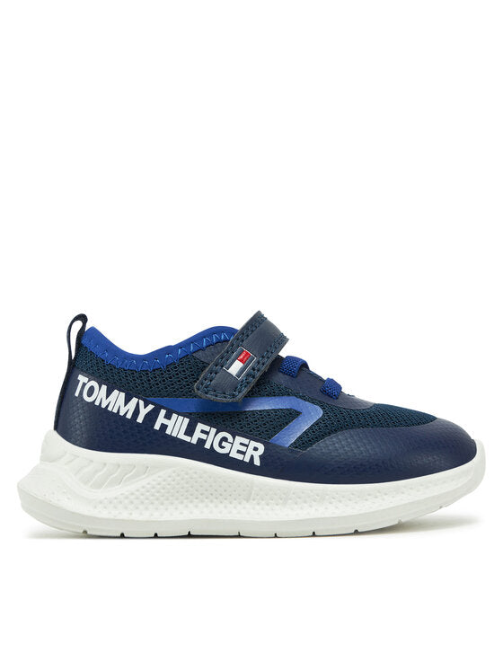 Tommy Hilfiger Kids' Dark Blue Athletic Sneakers with Easy Velcro Straps