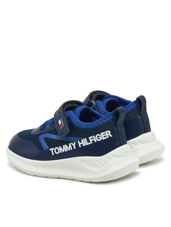 Tommy Hilfiger Kids' Dark Blue Athletic Sneakers with Easy Velcro Straps