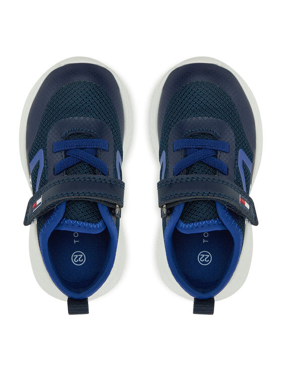 Tommy Hilfiger Kids' Dark Blue Athletic Sneakers with Easy Velcro Straps