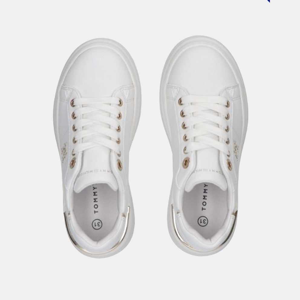 Tommy Jeans Kids' White Low-Cut Lace-Up Sneaker - Stylish Everyday Comfort