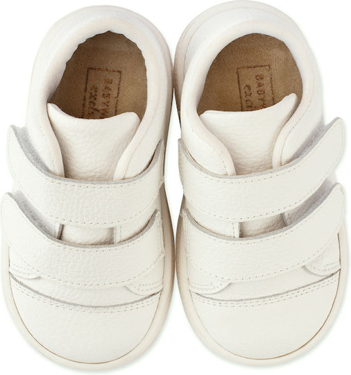 Babywalker BS3028 Leather Baptismal Sneakers, White Toddler Boys' Comfortable Shoes