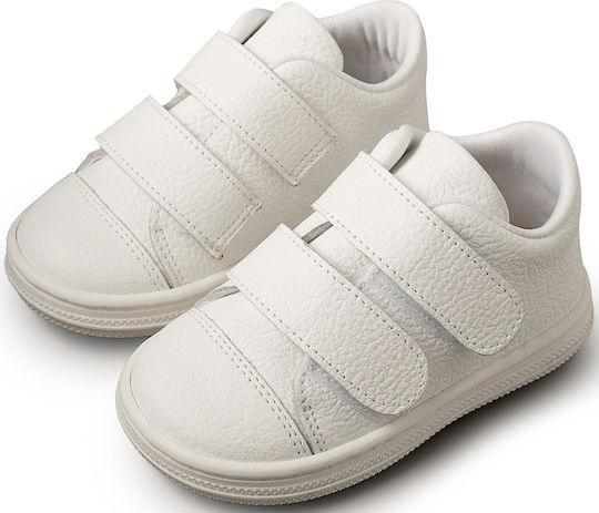 Babywalker BS3028 Leather Baptismal Sneakers, White Toddler Boys' Comfortable Shoes