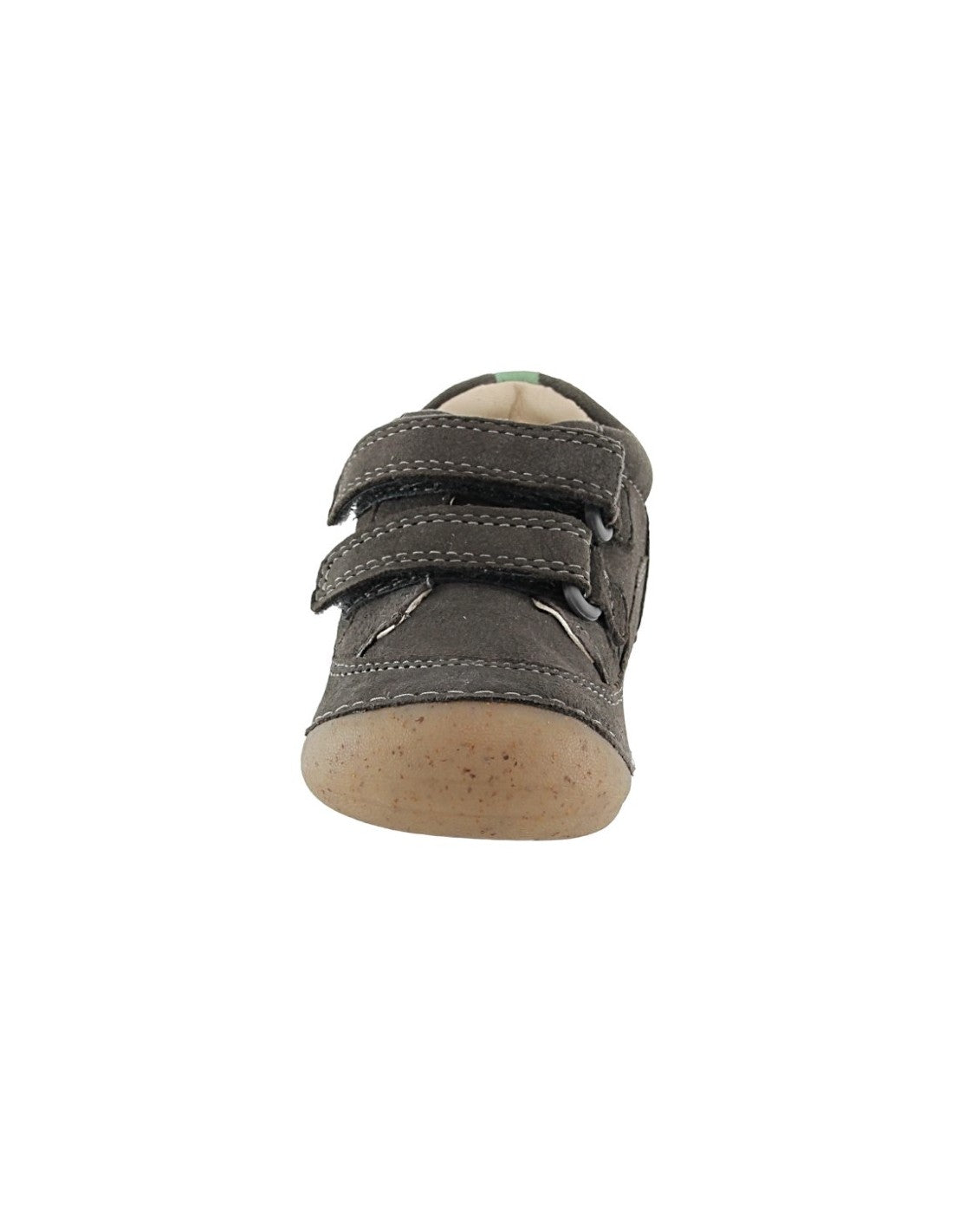 Kickers Sostankro Kids' Flexible Lightweight Gray Double Velcro Strap Shoes