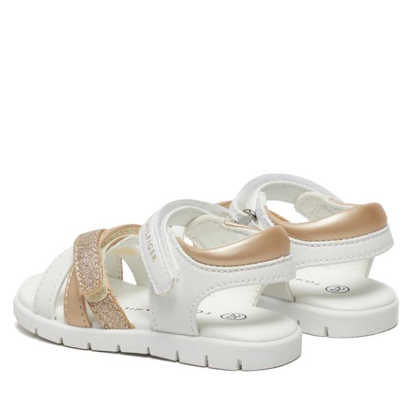 Girls' Sparkle Glitter Strap Metallic Sandals T1A2-33770-0273