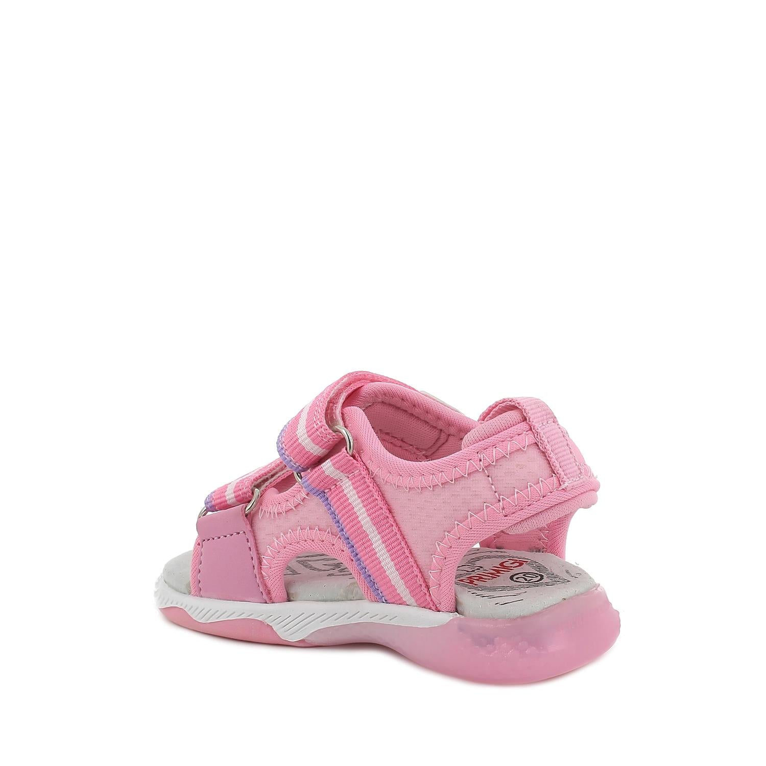 Primigi Girl's Pink Light-Up Sandals with Adjustable Straps & Leather Insole