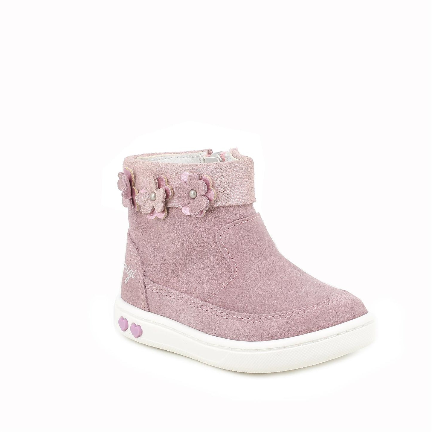 Primigi Girl's Luxurious Leather First Step Ankle Boots with Flexible Sole