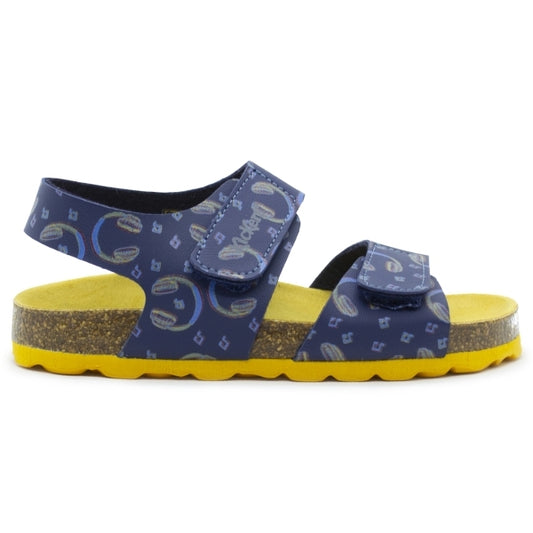 Kickers Kids Summerkro Anatomical Blue Leather Sandals with Secure Velcro 895457 -30-103