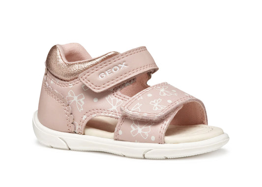Geox Zapito Kids' Anatomic Pink Girls' Sandals with Easy Hook-and-Loop Closure