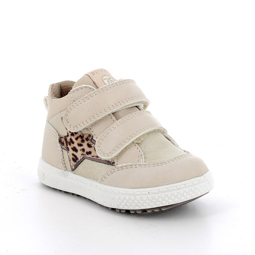 Primigi Girls' Comfortable Beige Velcro Shoes - First Steps Toddler Casual Sneaker Boot