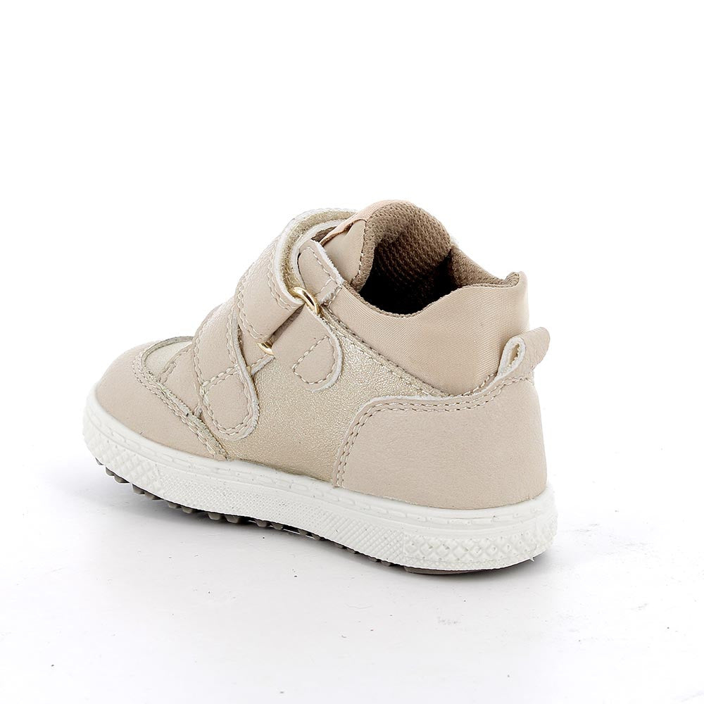 Primigi Girls' Comfortable Beige Velcro Shoes - First Steps Toddler Casual Sneaker Boot