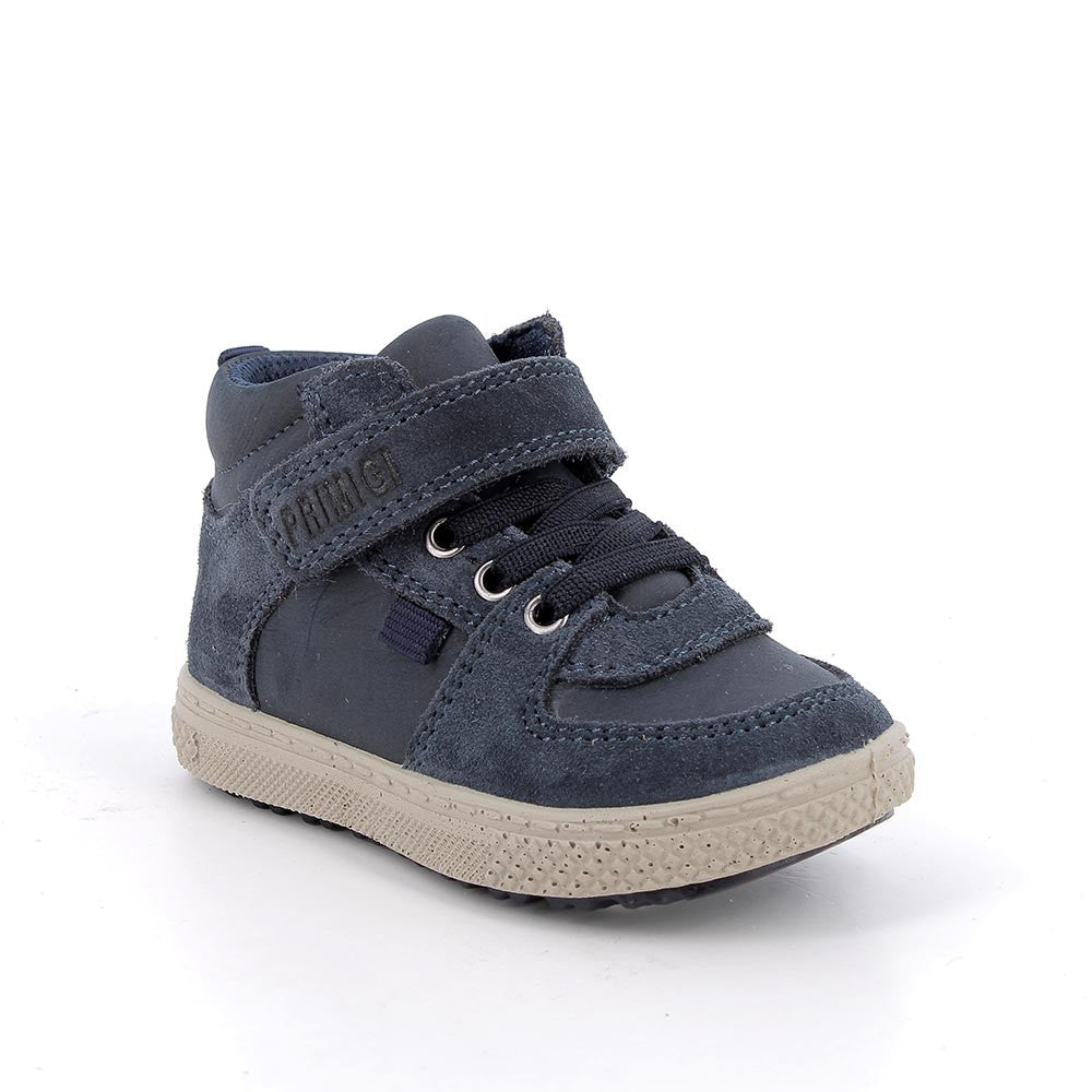 Primigi Boys' Blue Velcro First Step Sneakers - Non-Slip Sole, Removable Insole